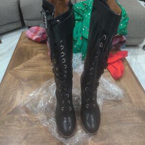 frye Harlan Tall Lace-Up Military Boot sz 11 m new